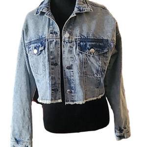 Highway Jeans Button Blue Jean Denim Jacket Size Medium‎